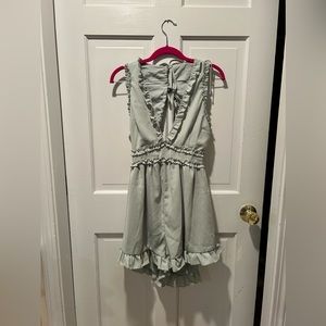 SHEIN light sage romper